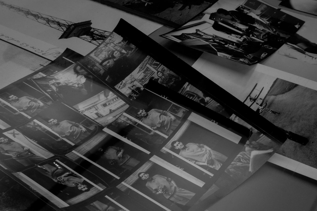Vytlačené fotografie s ukážkou orezávania