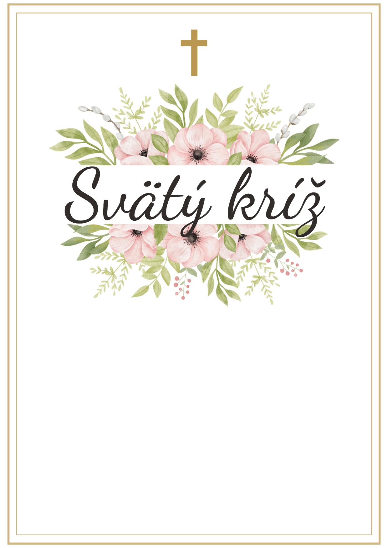 Primer vabila za sveti krst