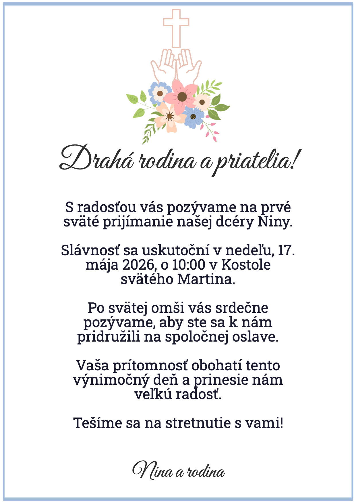 Kvetinový kríž — hrbtna stran