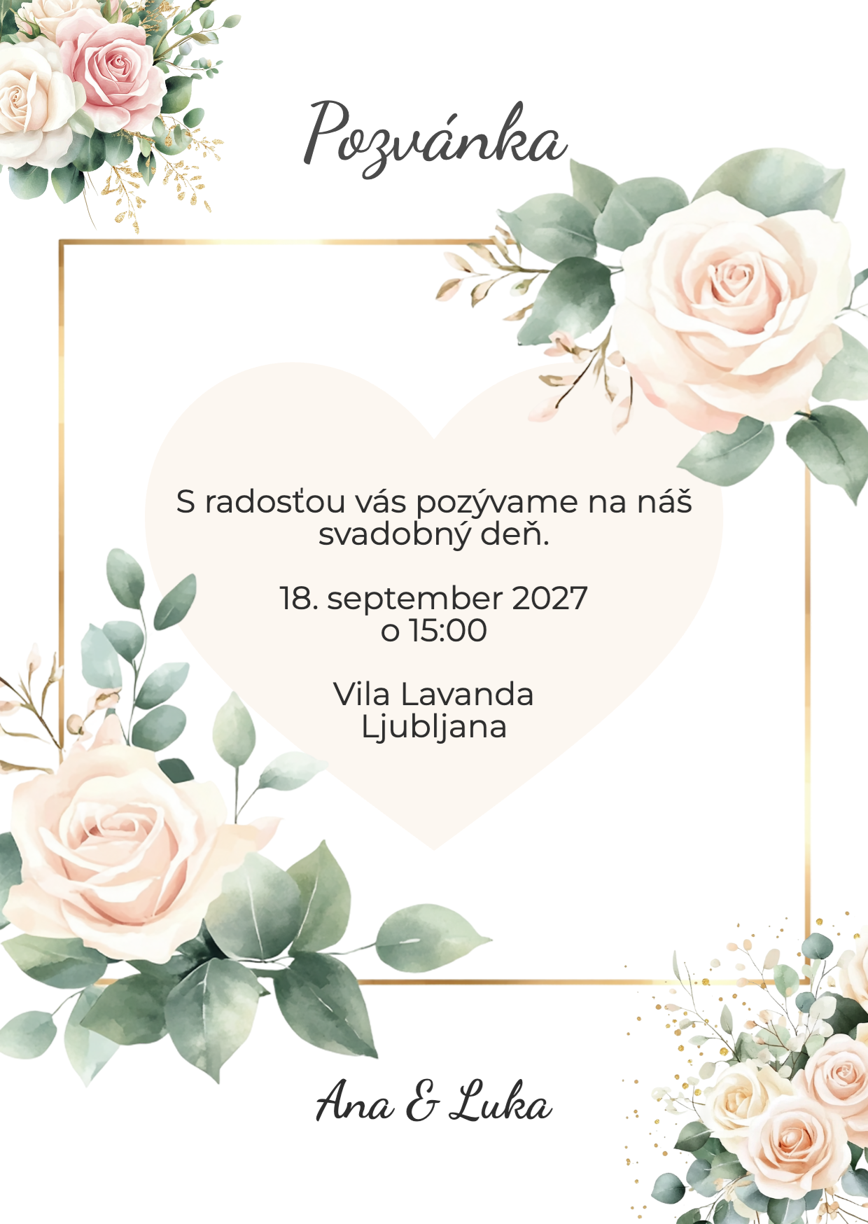 Srdce s ružami